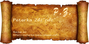 Peterka Zénó névjegykártya